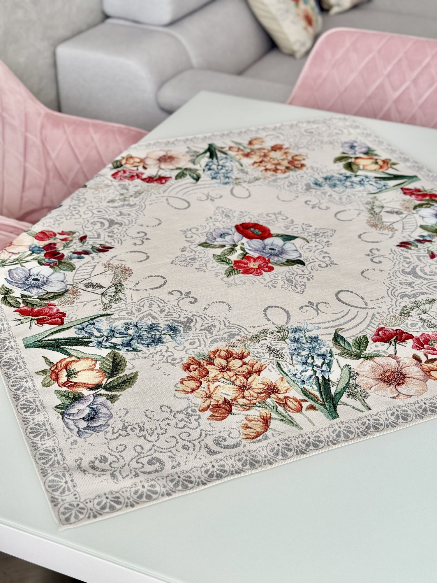 Tapestry tablecloth «MANDALAS FLOWERS» Limaso Textile
