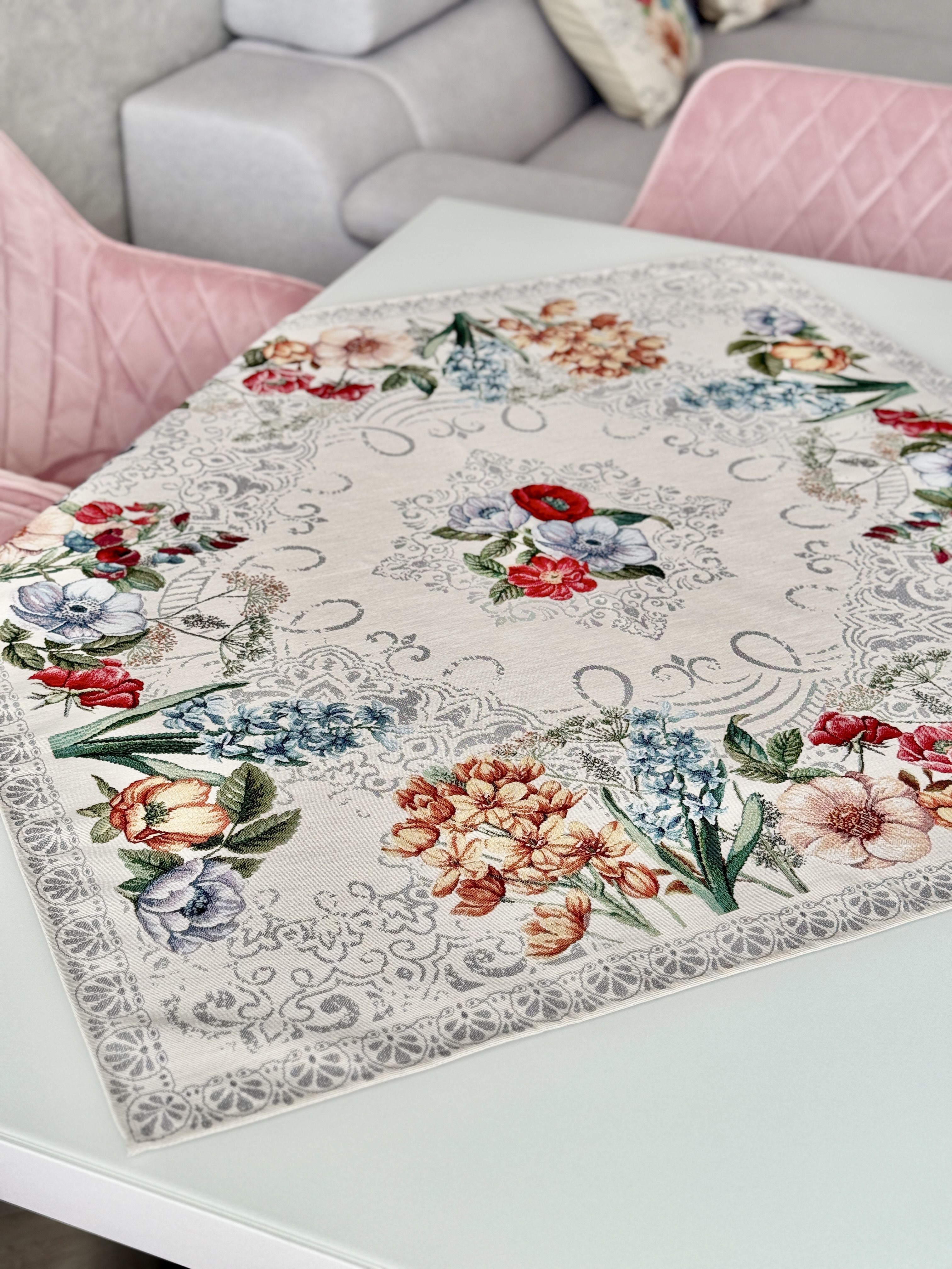 Tapestry tablecloth «MANDALAS FLOWERS» Limaso Textile