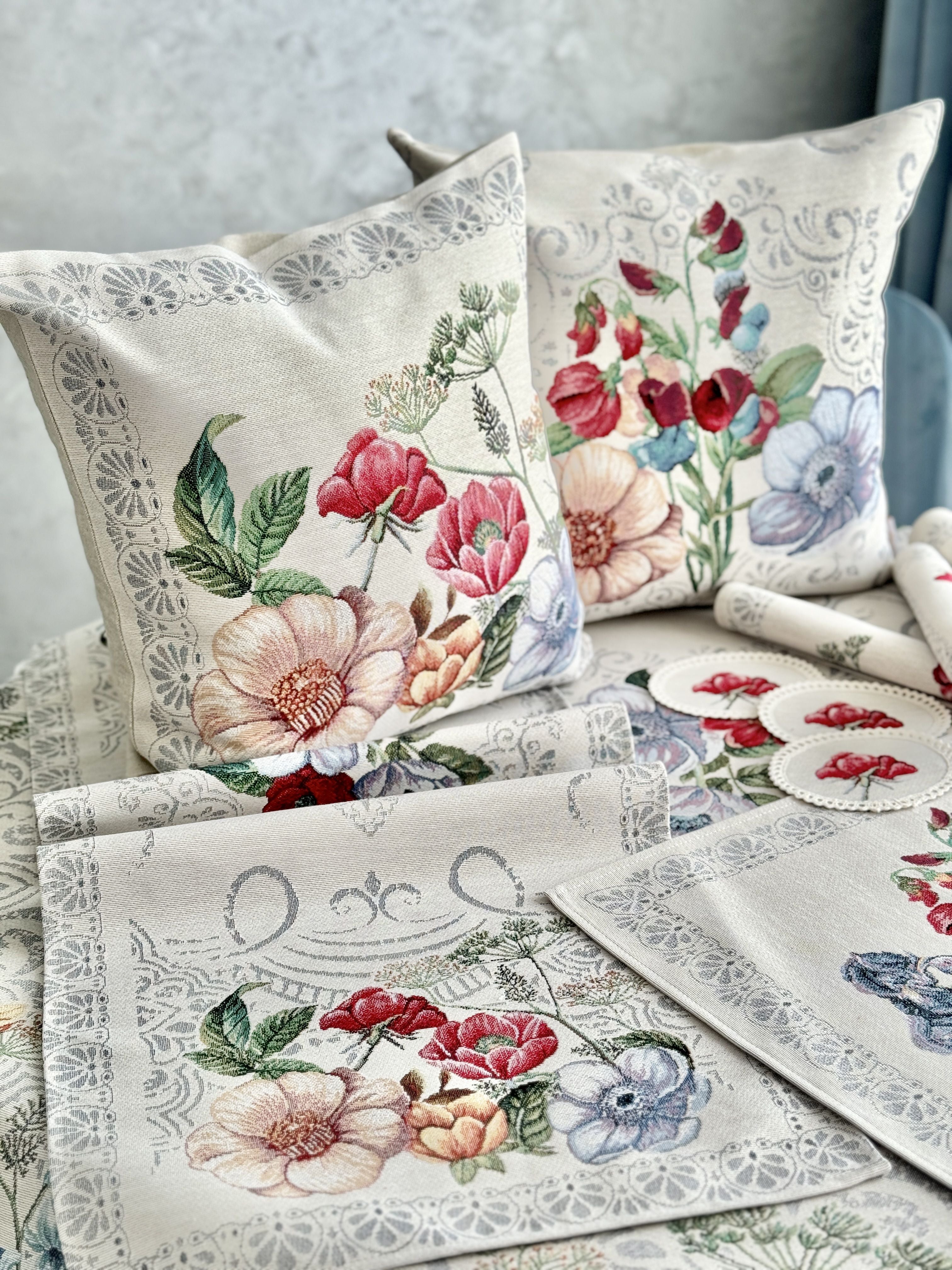 Tapestry cushion cover «MANDALAS FLOWERS-2» Limaso Textile