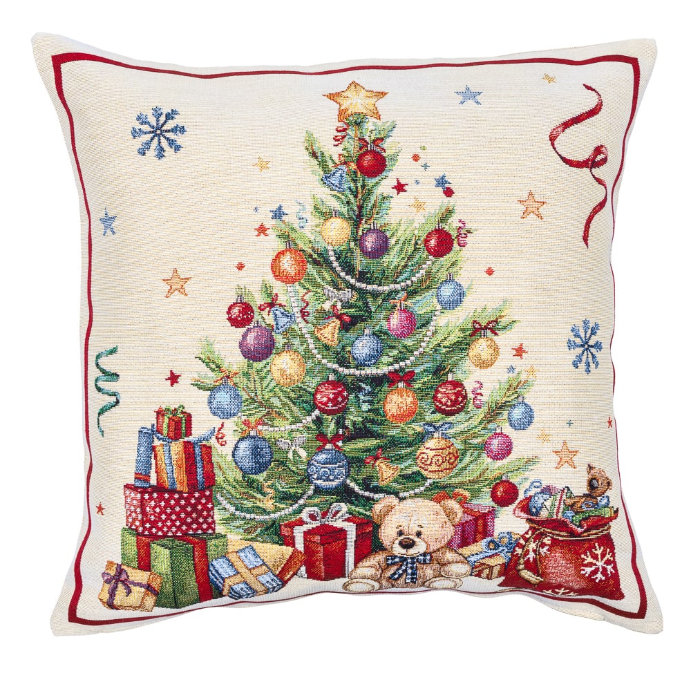 Christmas Pillow cover  «Nutcracker soldier» with Golden Lurex - Premium Gobelin - Textile4Family