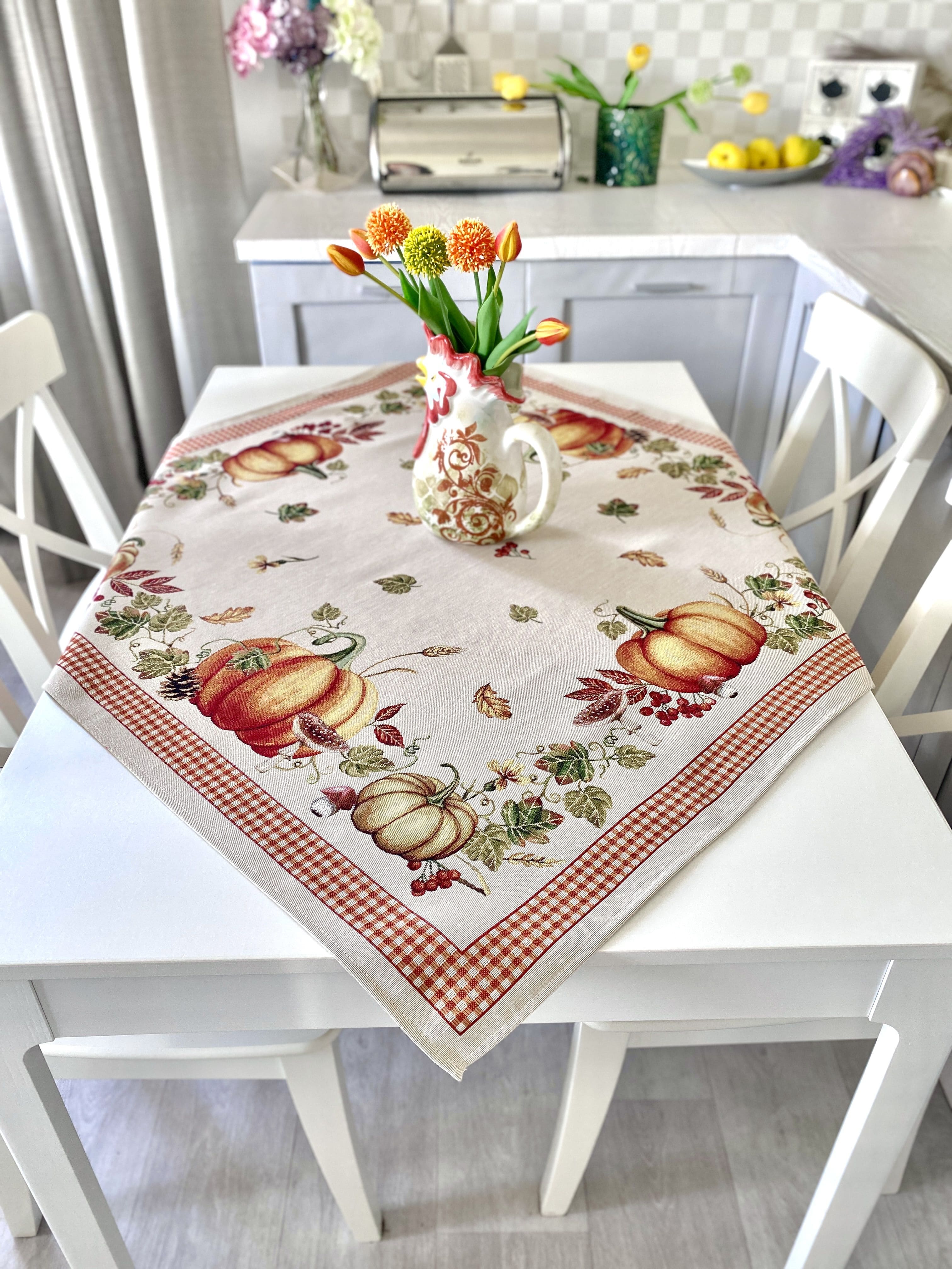 Square tablecloth «OCTUBRE» - Premium Gobelin - Textile4Family