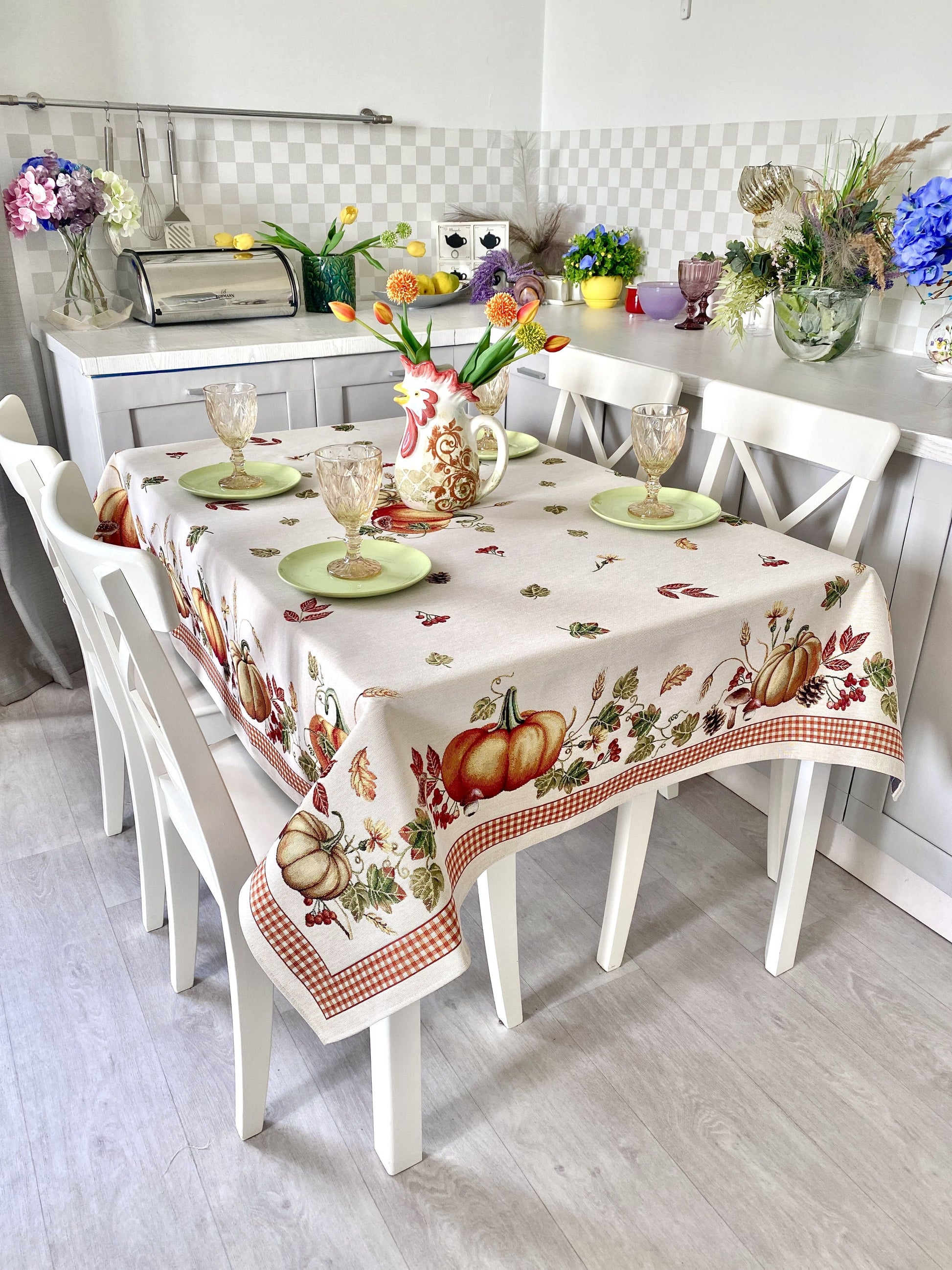 Rectangular tablecloth «OCTUBRE» - Premium Gobelin - Textile4Family