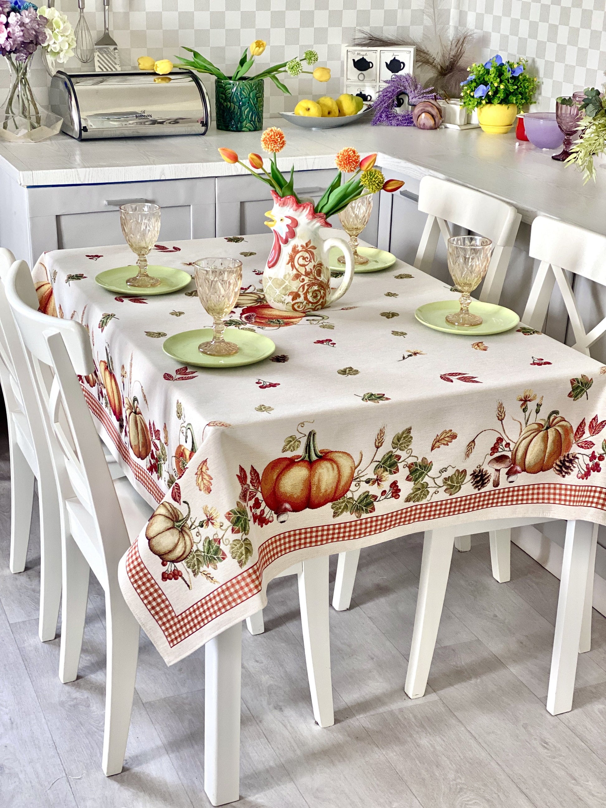 Rectangular tablecloth «OCTUBRE» - Premium Gobelin - Textile4Family