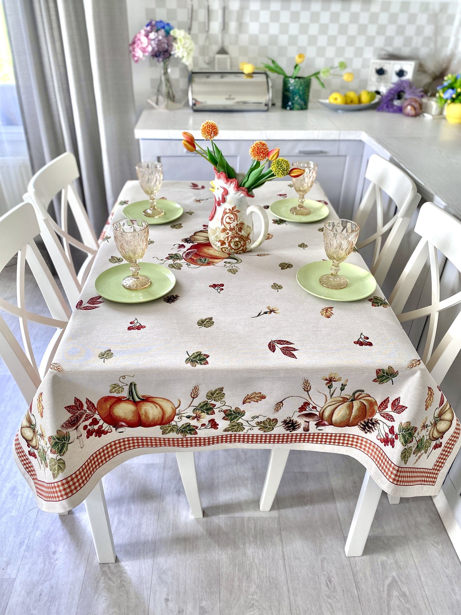 Rectangular tablecloth «OCTUBRE» - Premium Gobelin - Textile4Family
