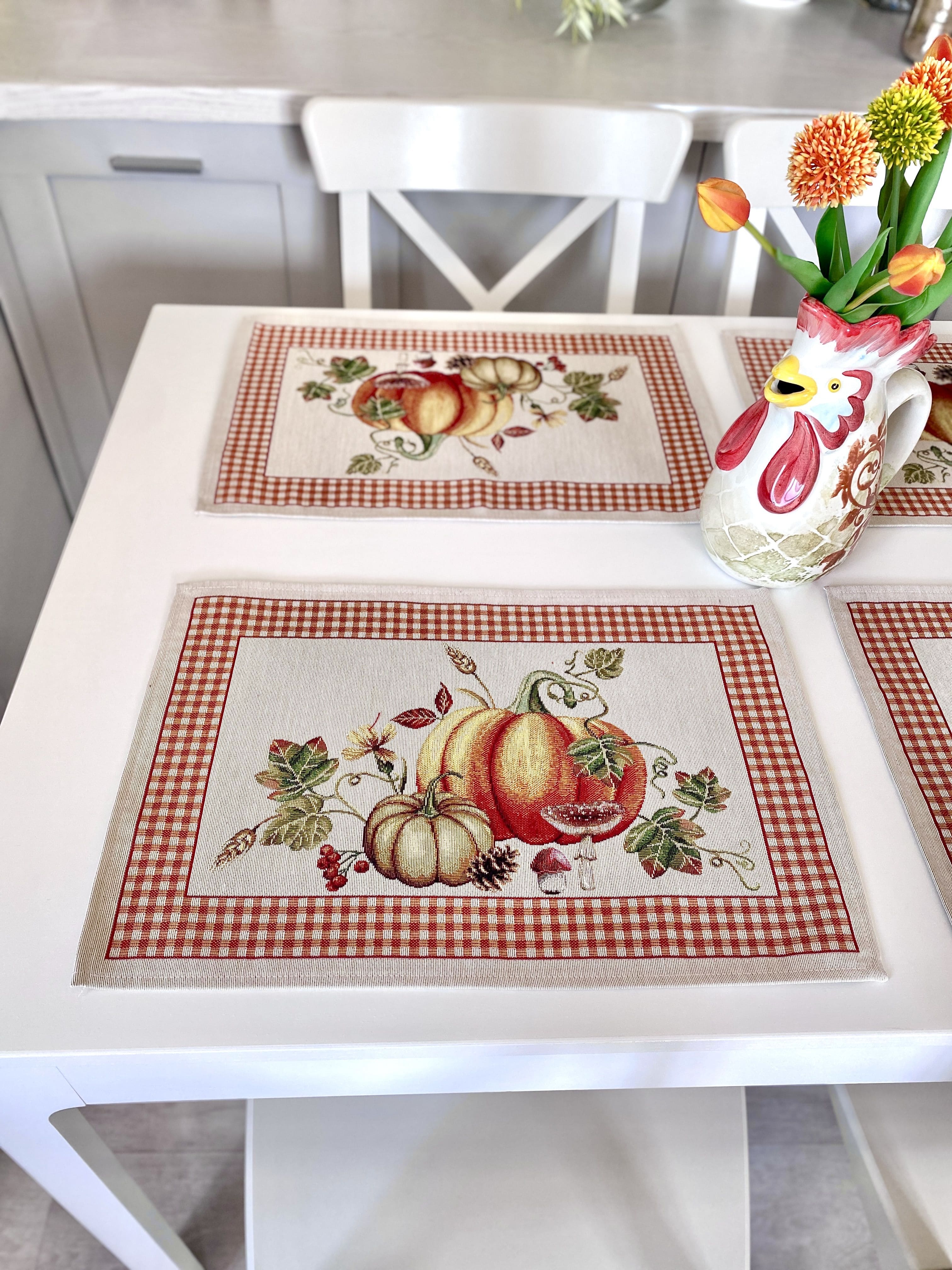 Placemat set «OCTUBRE» - Premium Gobelin - Textile4Family