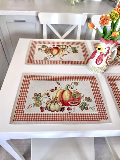 Placemat set «OCTUBRE» - Premium Gobelin - Textile4Family