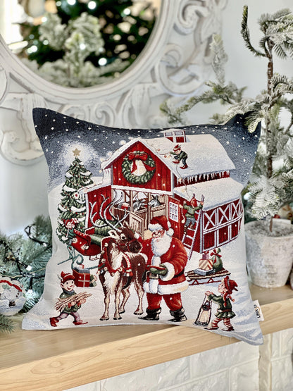 Christmas tapestry cushion cover «Polar» With microfibre