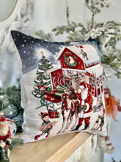 Christmas tapestry cushion cover «Polar» With microfibre