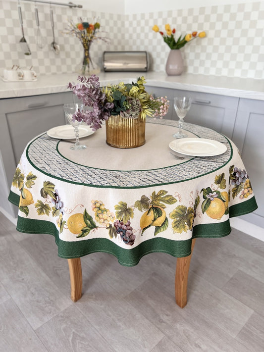 Round Tapestry Tablecloth «Grape»