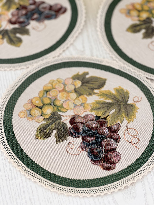 Tapestry coasters set of 6 «Grape»