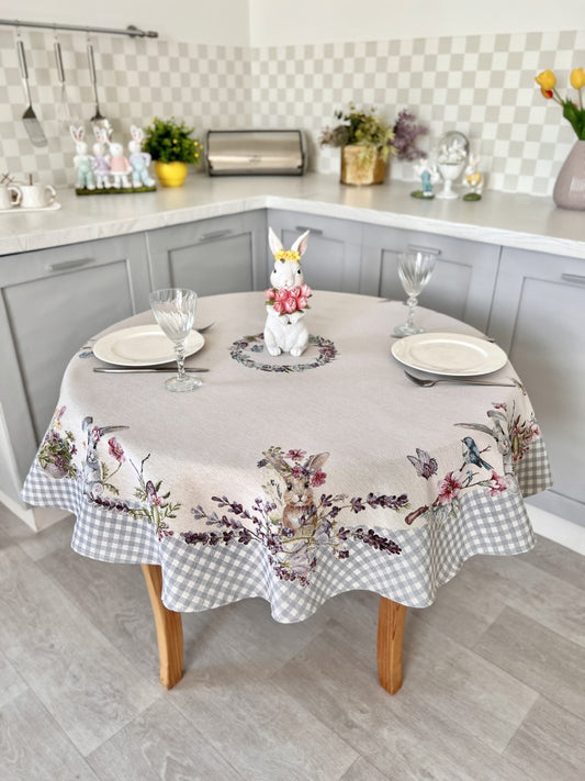 Easter tapestry tablecloth «Lavender holiday»