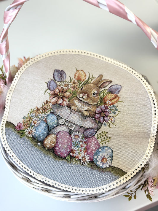 Easter tapestry coasters set of 6 «Happy Easter»