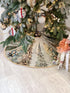 Christmas Tree skirt «Evergreen Magic» with Golden Lurex - Luxury Tapestry Limaso