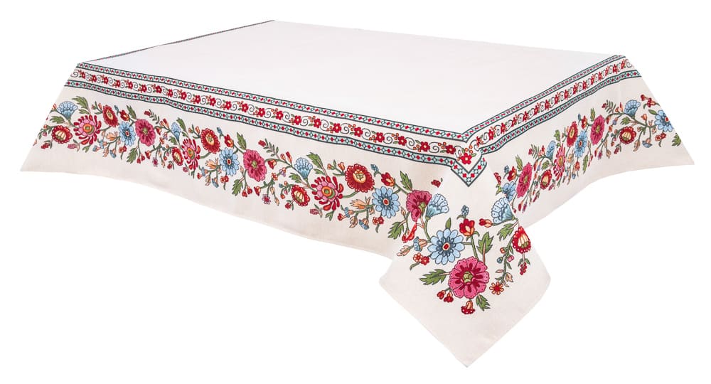 Rectangular tablecloth «Folk Floral» - Premium Tapestry - Textile4Family