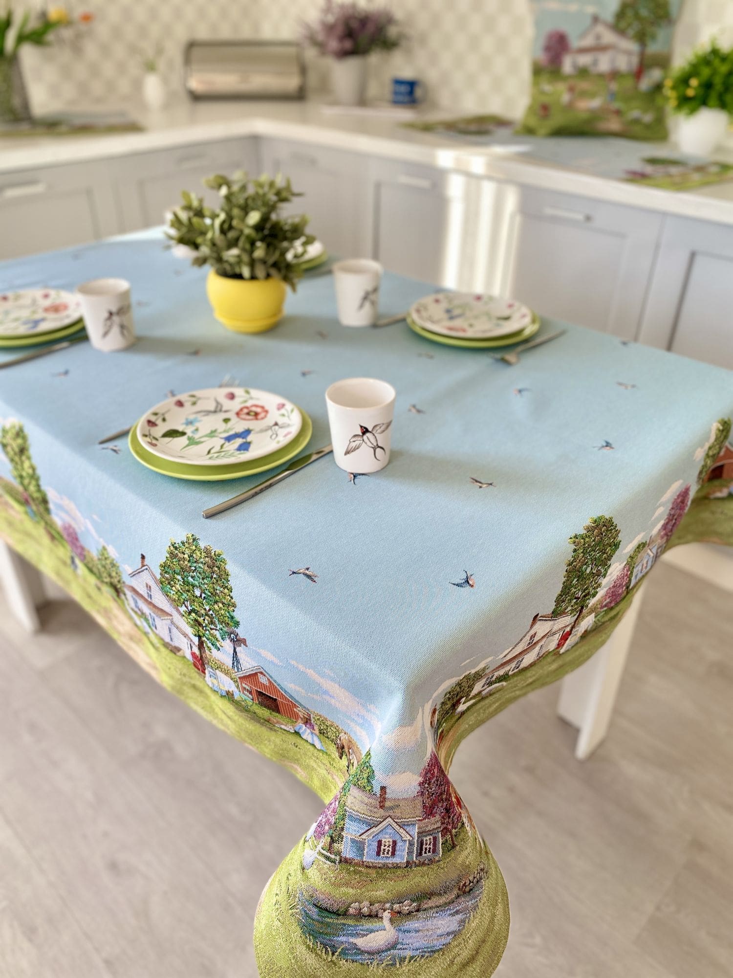 Tapestry tablecloth «Village» Limaso Textile