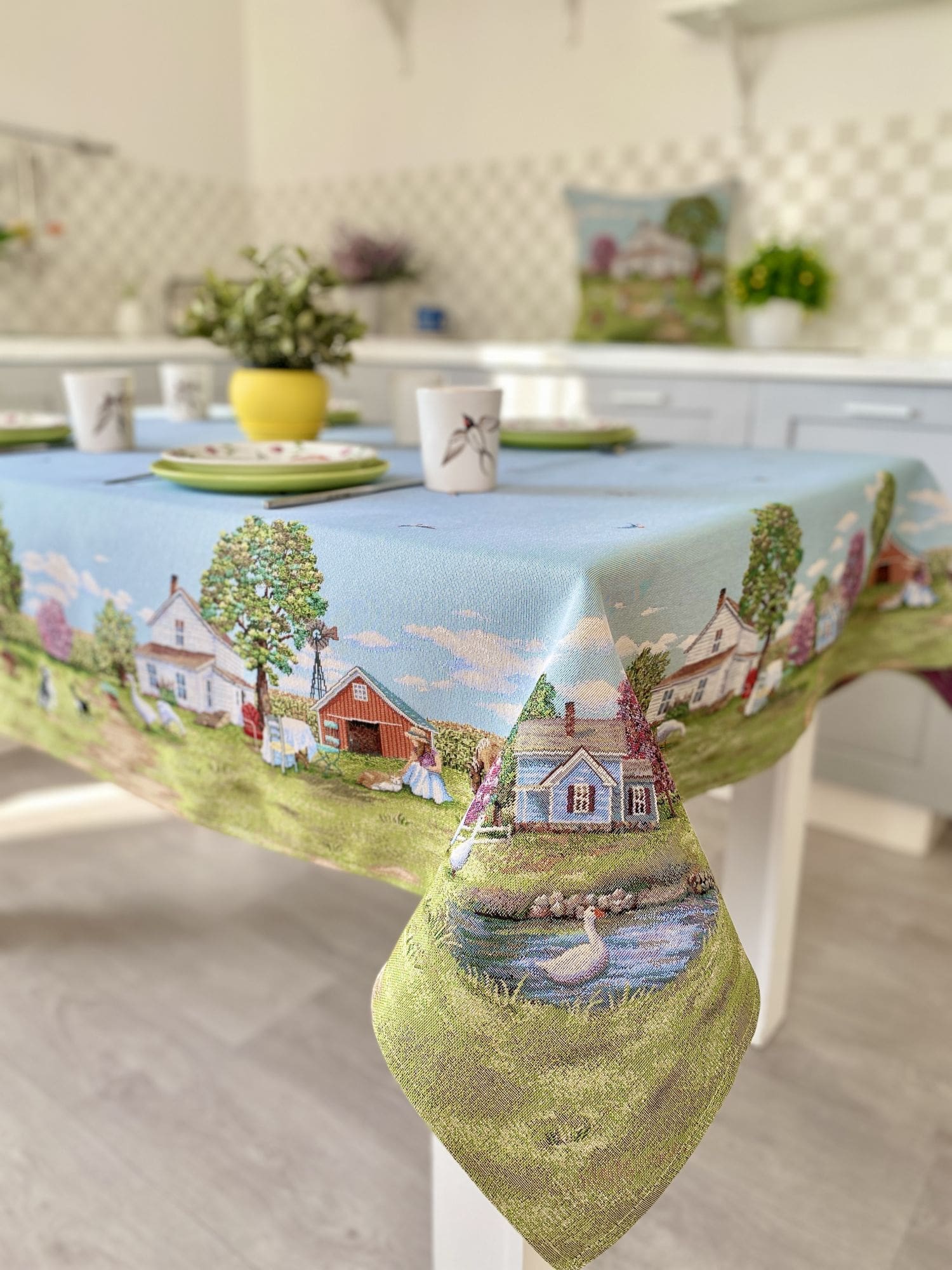 Tapestry tablecloth «Village» Limaso Textile
