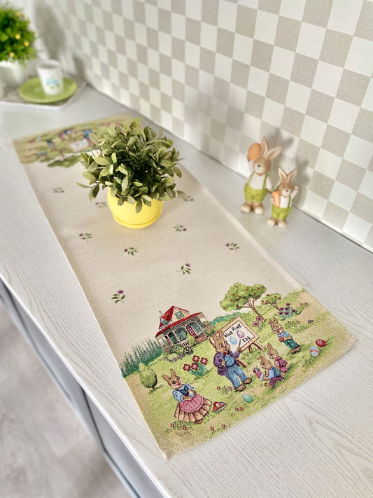 Easter tapestry table runner «Easter holiday»