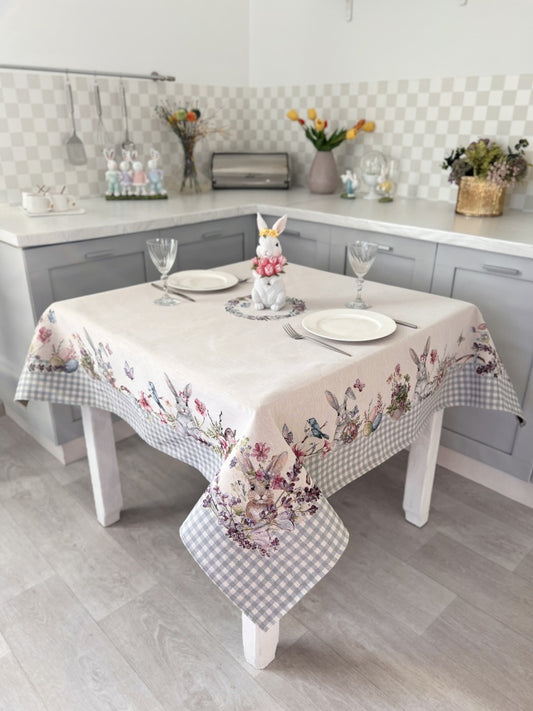 Easter tapestry tablecloth «Lavender holiday»