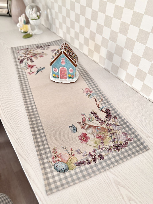 Easter tapestry table runner «Lavender holiday»