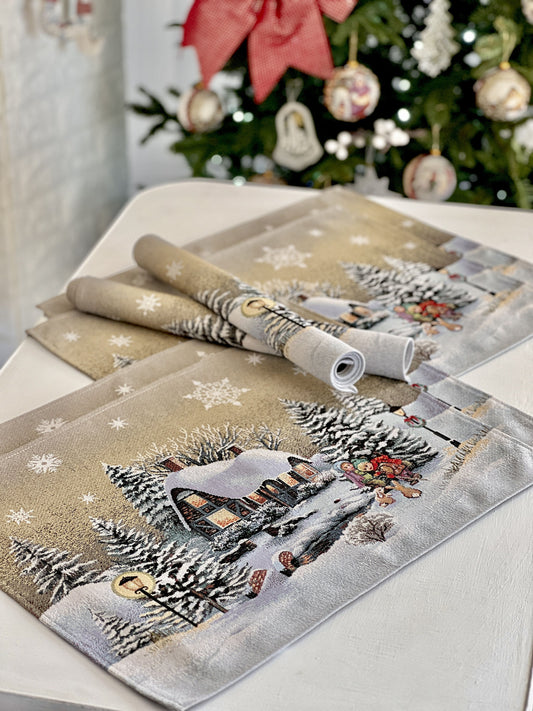 Winter Holiday Placemat «Winter Day Magic» without lurex