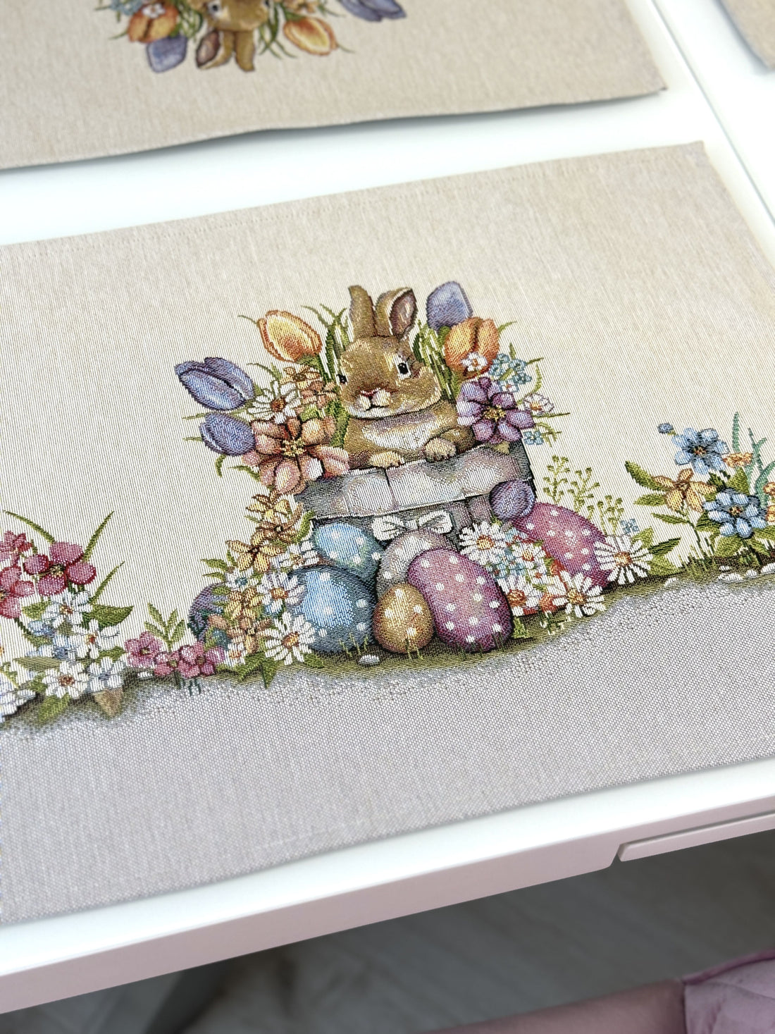 Easter tapestry Placemats set «Happy Easter»