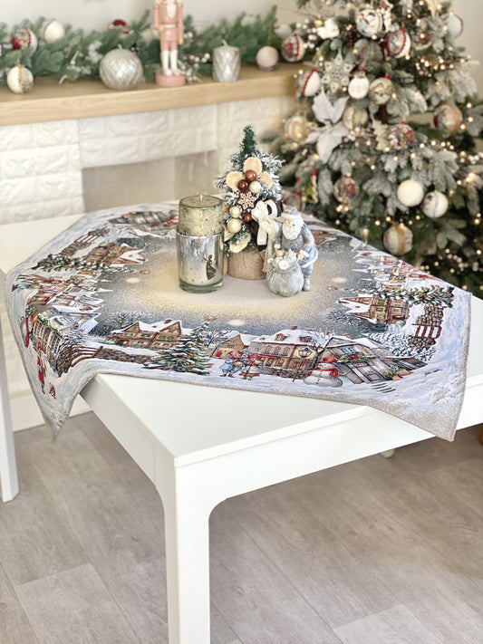 Christmas Tablecloth «Magical Winter Eve»  - Luxury Tapestry