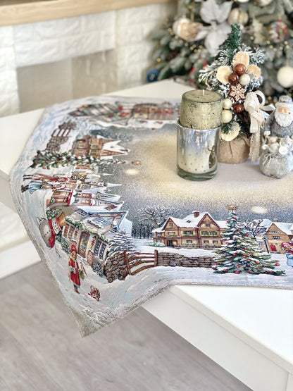 Christmas Tablecloth «Magical Winter Eve»  - Luxury Tapestry