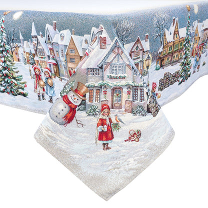 Christmas Tablecloth «Magical Winter Eve»  - Luxury Tapestry