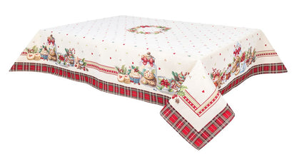 Christmas Tablecloth «Sweet Dreams» with Golden Lurex - Premium Gobelin