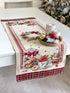 Christmas Table Runner  «Sweet Dreams» with Golden Lurex - Premium Gobelin - Textile4Family