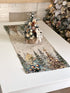 Christmas Table Runner  «Evergreen Magic» with Golden Lurex - Luxury Tapestry - Textile4Family