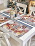 Christmas Placemat set «Enchanted Carol Nights» with Golden Lurex - Luxury Tapestry - Textile4Family