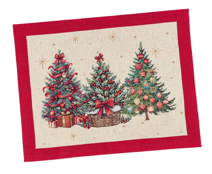 Christmas Placemat set «Christmas traditions» with golden thread - High quality tapestry