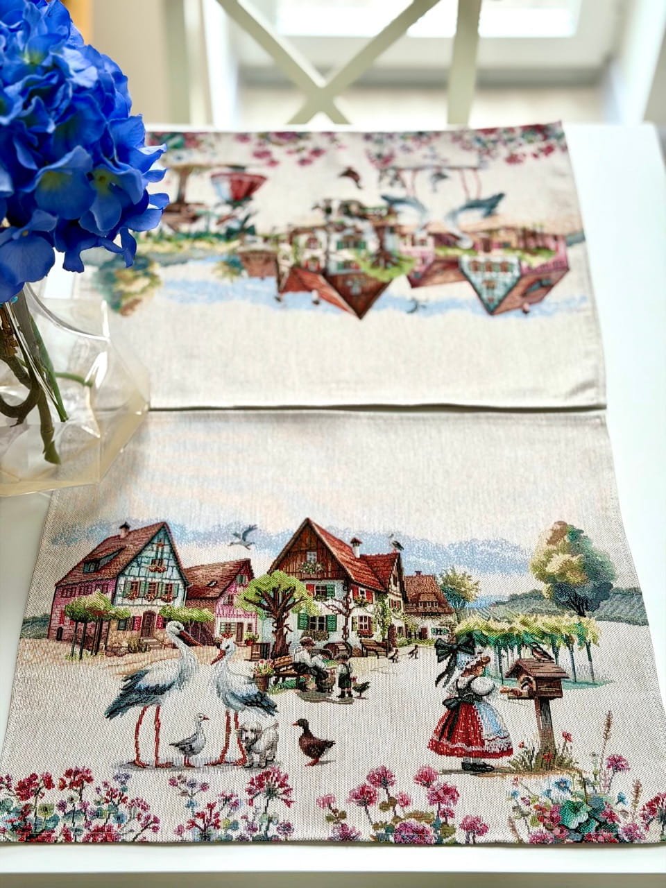 Placemat set «Spring Village» - Premium Tapestry - Textile4Family