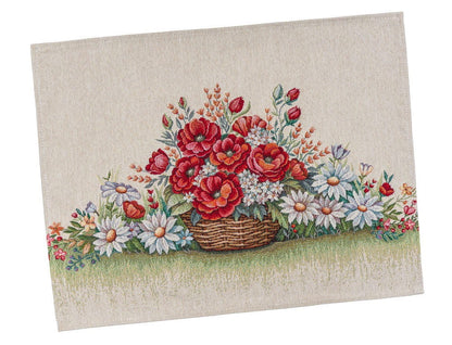 Placemat set «Poppy and Daisy» - Premium Tapestry - Textile4Family