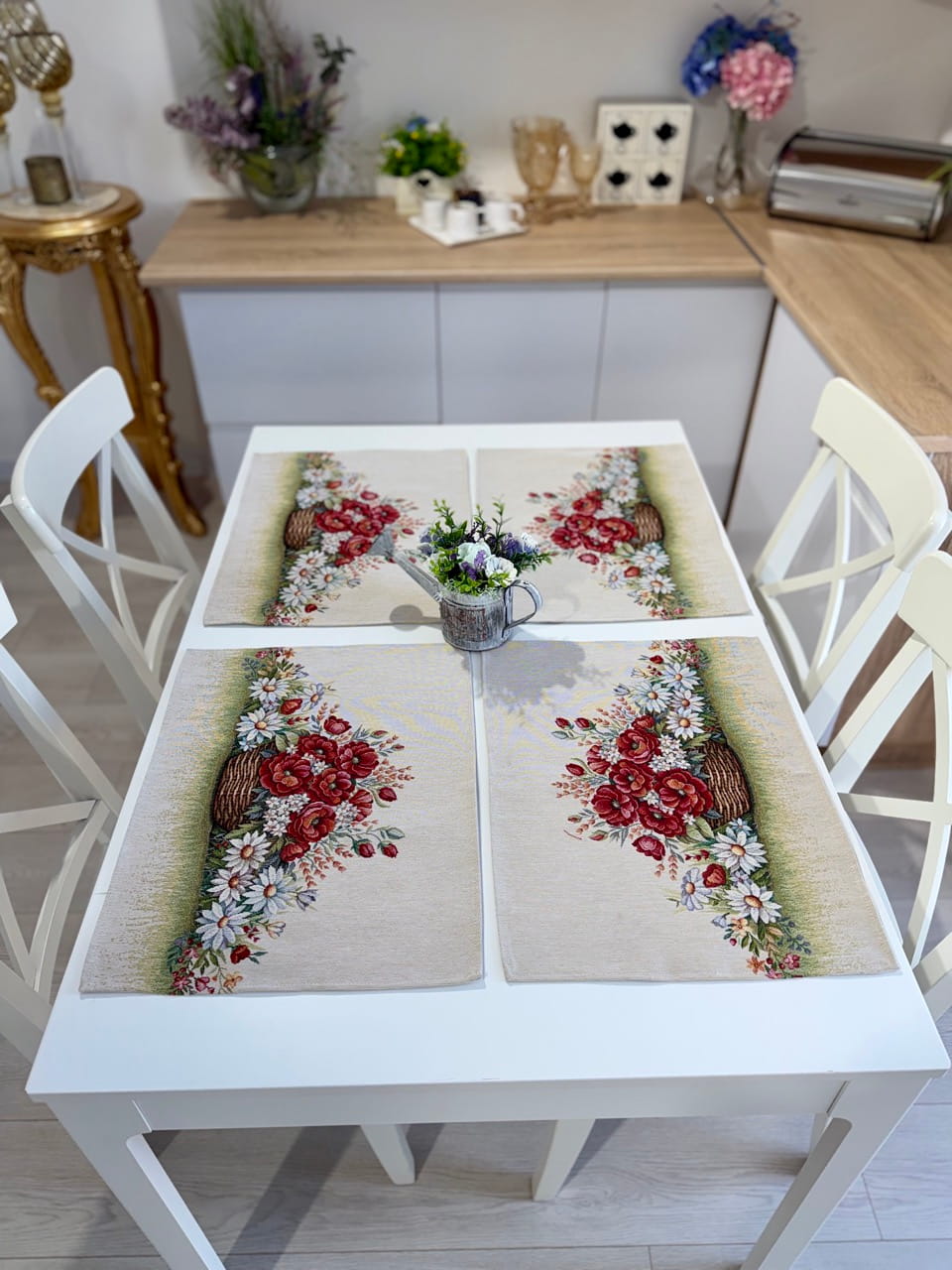 Placemat set «Poppy and Daisy» - Premium Tapestry - Textile4Family