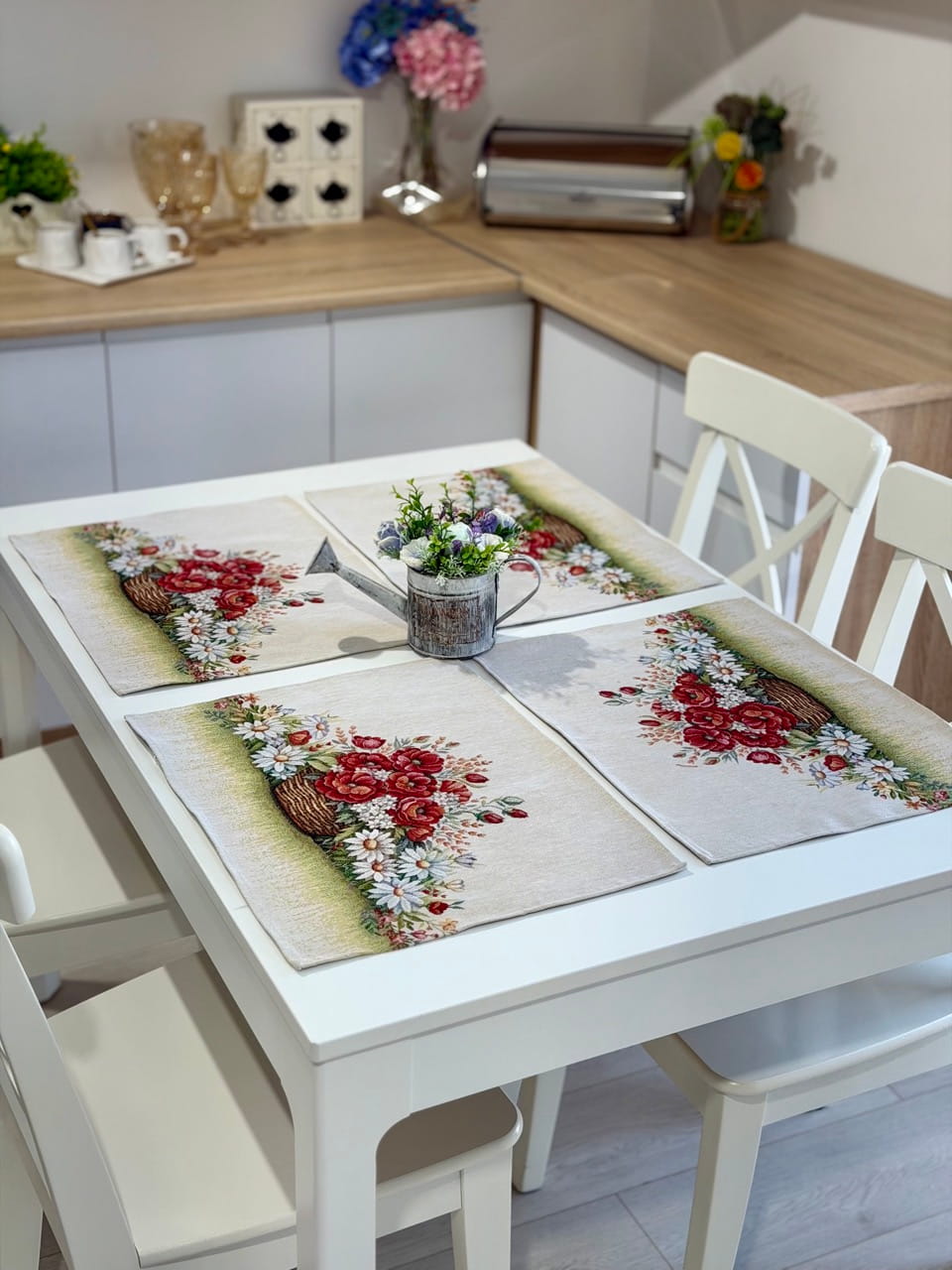 Placemat set «Poppy and Daisy» - Premium Tapestry - Textile4Family