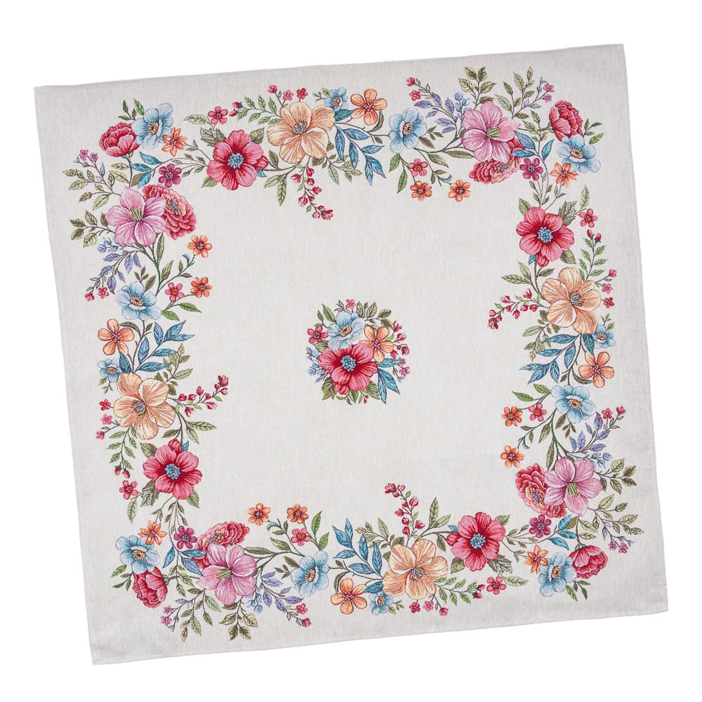 Square tablecloth «Blooming garden» - Premium Tapestry - Textile4Family