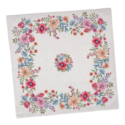 Square tablecloth «Blooming garden» - Premium Tapestry - Textile4Family