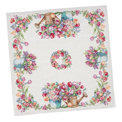 Square tablecloth «Tulip Bouquet» - Premium Tapestry - Textile4Family