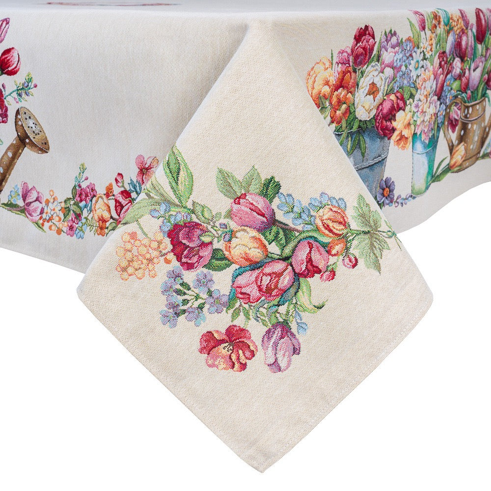 Rectangular tablecloth «Tulip Bouquet» - Premium Tapestry - Textile4Family