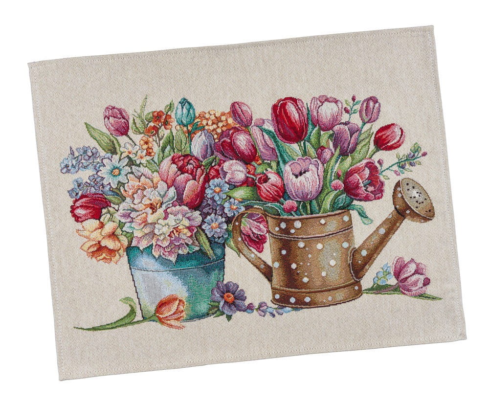 Placemat set «Tulip Bouquet» - Premium Tapestry - Textile4Family