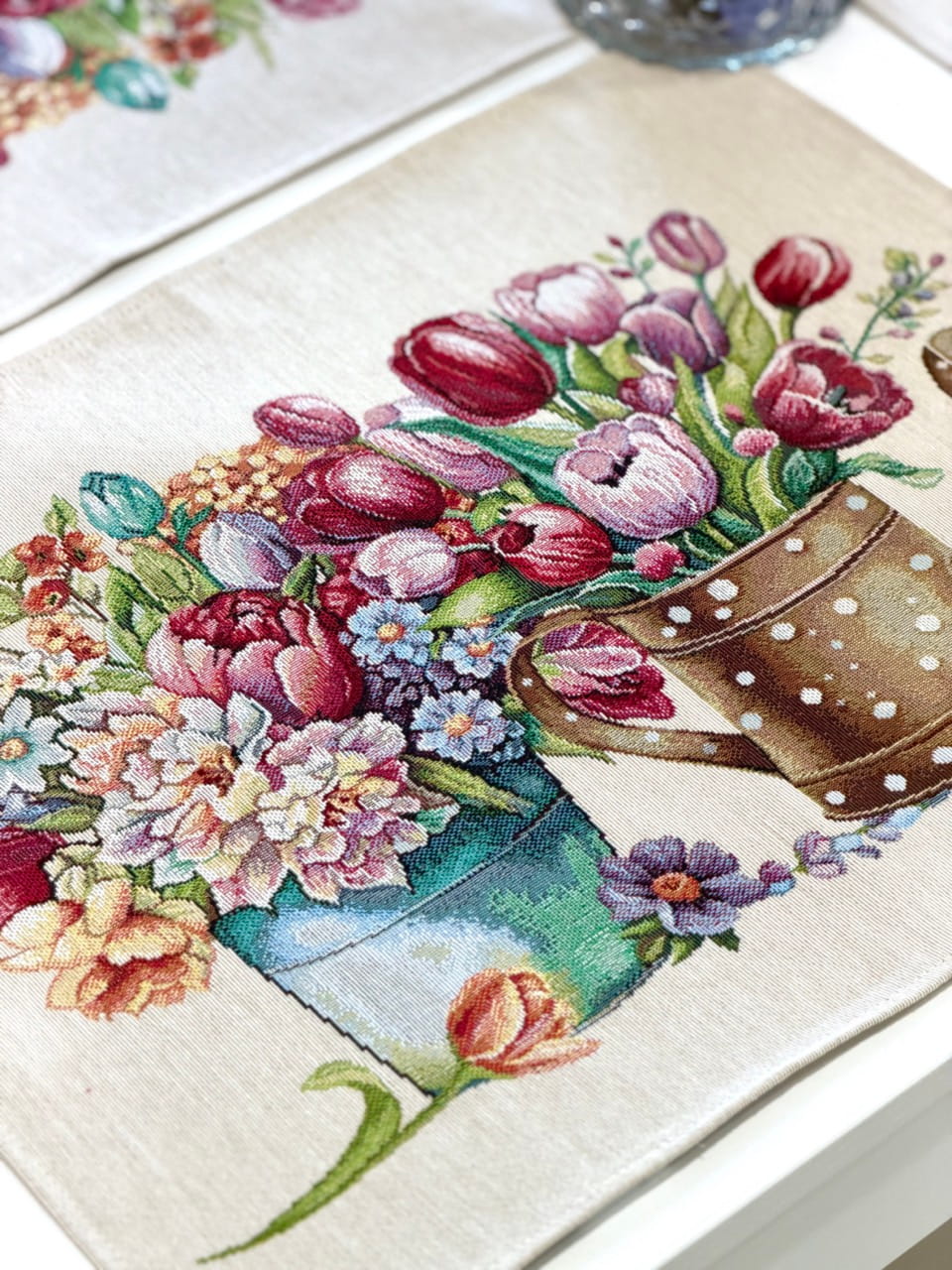 Placemat set «Tulip Bouquet» - Premium Tapestry - Textile4Family