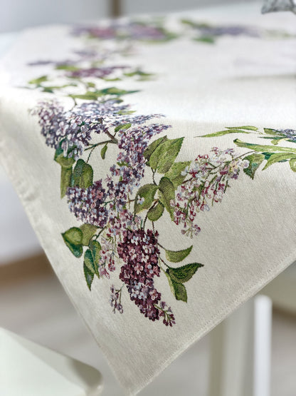 Square tablecloth «Lilac» - Premium Tapestry - Textile4Family