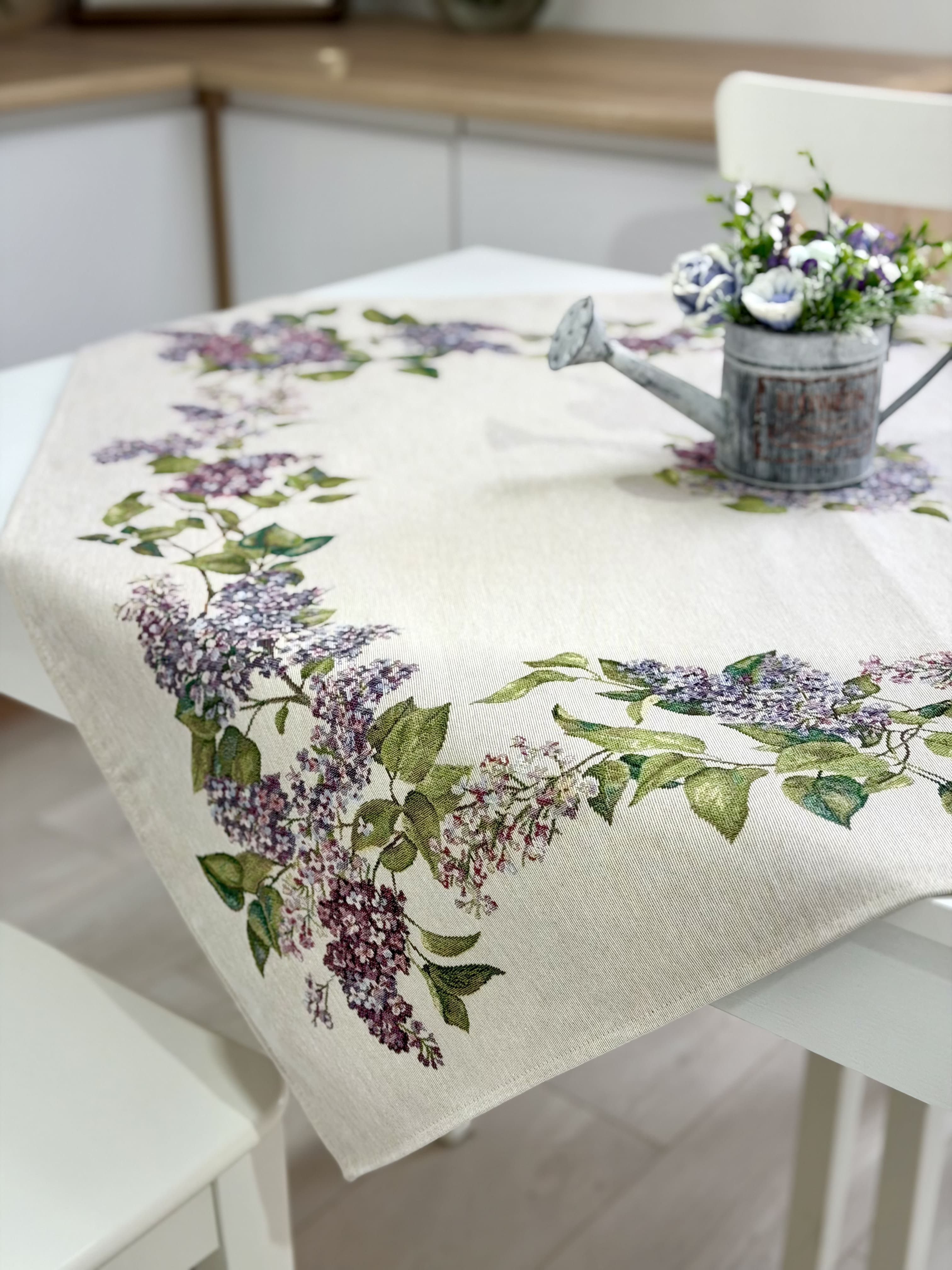 Square tablecloth «Lilac» - Premium Tapestry - Textile4Family