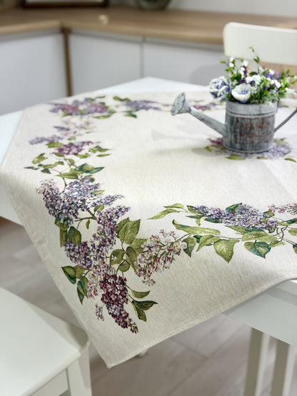 Square tablecloth «Lilac» - Premium Tapestry - Textile4Family