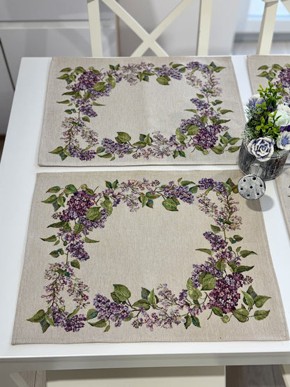 Placemat set «Lilac» - Premium Tapestry - Textile4Family