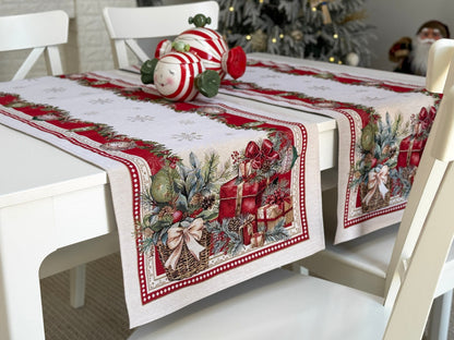 Christmas Table Runner «Christmas gifts»  - High quality tapestry