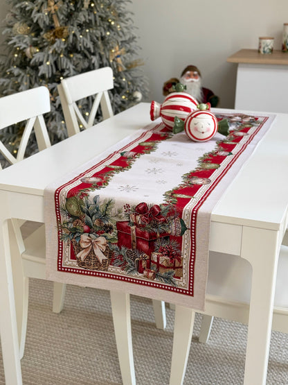 Christmas Table Runner «Christmas gifts»  - High quality tapestry