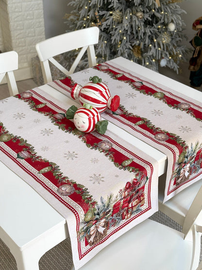 Christmas Table Runner «Christmas gifts»  - High quality tapestry